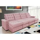 Sofá Coliseu 4.00m Retrátil E Reclinável Super Pillow - Rosê