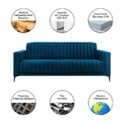 Sofá Com 04 Lugares Espuma D-18 E D-26 Soft 250cm Budapeste V