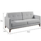 Sofá Com 2 Lugares Esteban  Cinza