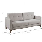 Sofá Com 3 Lugares Esteban  Cru