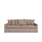 Sofá Com Capa 100% Removível E Lavável Enseada 220cm Bege Cla