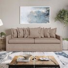 Sofá Com Capa 100% Removível E Lavável Enseada 240cm Bege Cla