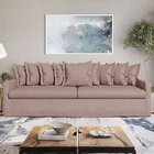 Sofá Com Capa 100% Removível E Lavável Enseada 280cm Bege Esc