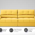 Sofá com Carregador USB e Molas no Assento Retrátil Reclináve