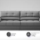 Sofá com Carregador USB e Molas no Assento Retrátil Reclináve