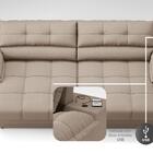 Sofá com Carregador USB e Molas no Assento Retrátil Reclináve