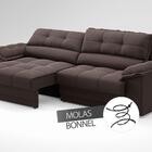 Sofá com Carregador USB e Molas no Assento Retrátil Reclináve