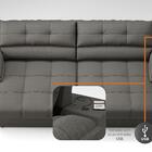 Sofá com Carregador USB e Molas no Assento Retrátil Reclináve