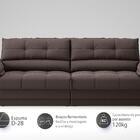 Sofá com Carregador USB e Molas no Assento Retrátil Reclináve