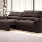 Sofá com Carregador USB e Molas no Assento Retrátil Reclináve