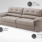 Sofá com Carregador USB e Molas no Assento Retrátil Reclináve