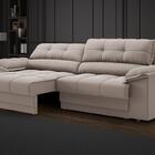 Sofá com Carregador USB e Molas no Assento Retrátil Reclináve