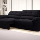 Sofá com Carregador USB e Molas no Assento Retrátil Reclináve