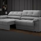 Sofá com Carregador USB e Molas no Assento Retrátil Reclináve