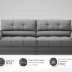 Sofá com Carregador USB e Molas no Assento Retrátil Reclináve