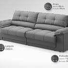 Sofá com Carregador USB e Molas no Assento Retrátil Reclináve