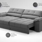 Sofá com Carregador USB e Molas no Assento Retrátil Reclináve