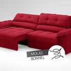 Sofá com Carregador USB e Molas no Assento Retrátil Reclináve