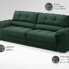 Sofá com Carregador USB e Molas no Assento Retrátil Reclináve