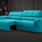 Sofá com Carregador USB e Molas no Assento Retrátil Reclináve