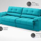 Sofá com Carregador USB e Molas no Assento Retrátil Reclináve