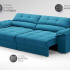 Sofá com Carregador USB e Molas no Assento Retrátil Reclináve