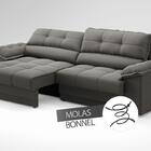 Sofá com Carregador USB e Molas no Assento Retrátil Reclináve