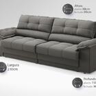 Sofá com Carregador USB e Molas no Assento Retrátil Reclináve