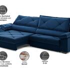 Sofá Com Carregador Usb E Molas No Assento Retrátil Reclináve