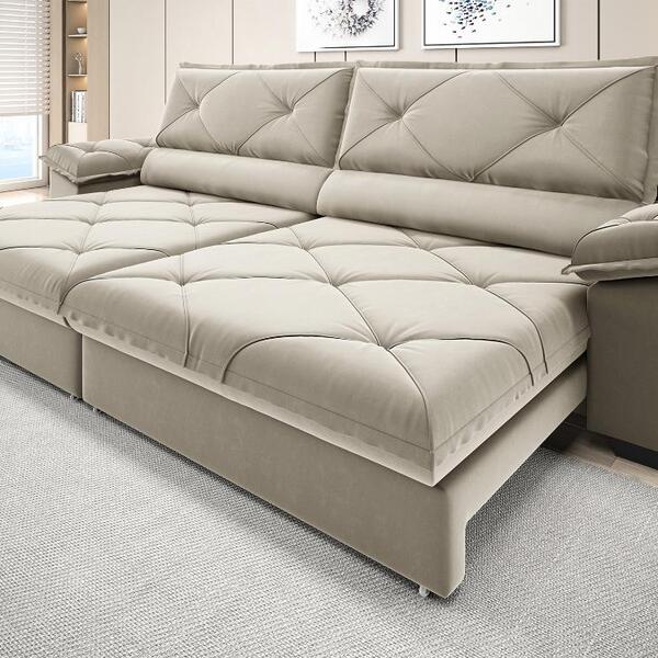 Sofá Com Carregador Usb E Molas No Assento Retrátil Reclináve