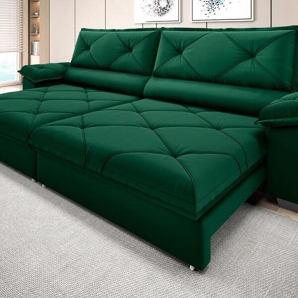 Sofá Com Carregador Usb E Molas No Assento Retrátil Reclináve