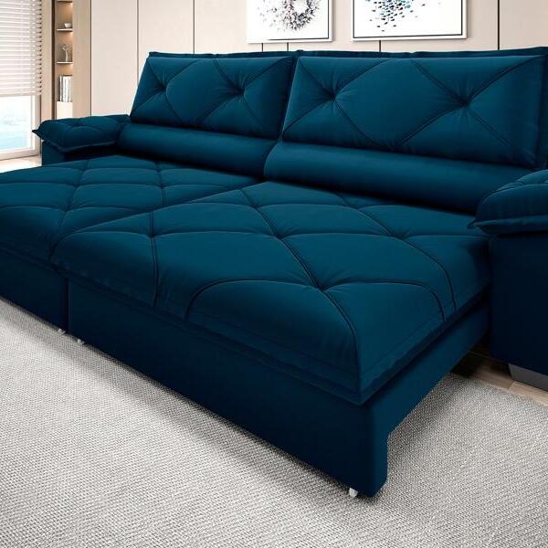 Sofá Com Carregador Usb E Molas No Assento Retrátil Reclináve