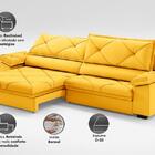 Sofá Com Carregador Usb E Molas No Assento Retrátil Reclináve