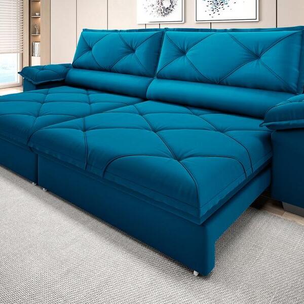 Sofá Com Carregador Usb E Molas No Assento Retrátil Reclináve