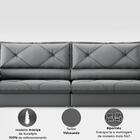 Sofá Com Carregador Usb E Molas No Assento Retrátil Reclináve