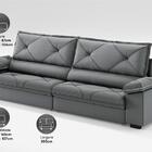 Sofá Com Carregador Usb E Molas No Assento Retrátil Reclináve