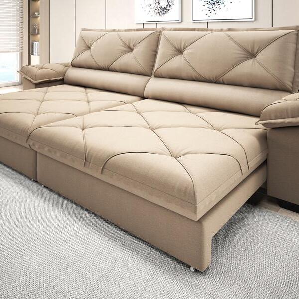 Sofá Com Carregador Usb E Molas No Assento Retrátil Reclináve