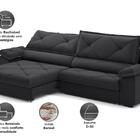 Sofá Com Carregador Usb E Molas No Assento Retrátil Reclináve