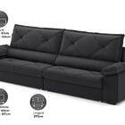 Sofá Com Carregador Usb E Molas No Assento Retrátil Reclináve