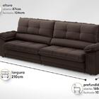 Sofá Com Carregador Usb Retrátil Reclinável Monaco 2,10m Velo