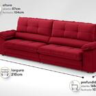 Sofá Com Carregador Usb Retrátil Reclinável Monaco 2,10m Velo