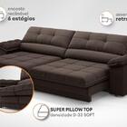 Sofá Com Carregador Usb Retrátil Reclinável Monaco 2,50m Velo