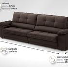 Sofá Com Carregador Usb Retrátil Reclinável Monaco 2,50m Velo