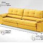 Sofá Com Carregador Usb Retrátil Reclinável Monaco 2,50m Velo