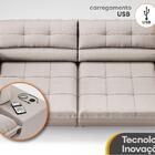 Sofá Com Carregador Usb Retrátil Reclinável Monaco 2,50m Velo