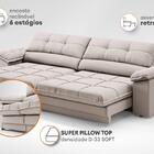 Sofá Com Carregador Usb Retrátil Reclinável Monaco 2,90m Velo