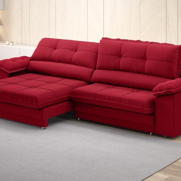 Sofá Com Carregador Usb Retrátil Reclinável Montreal 2,10m Ve