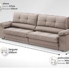 Sofá Com Carregador Usb Retrátil Reclinável Montreal 2,50m Ve