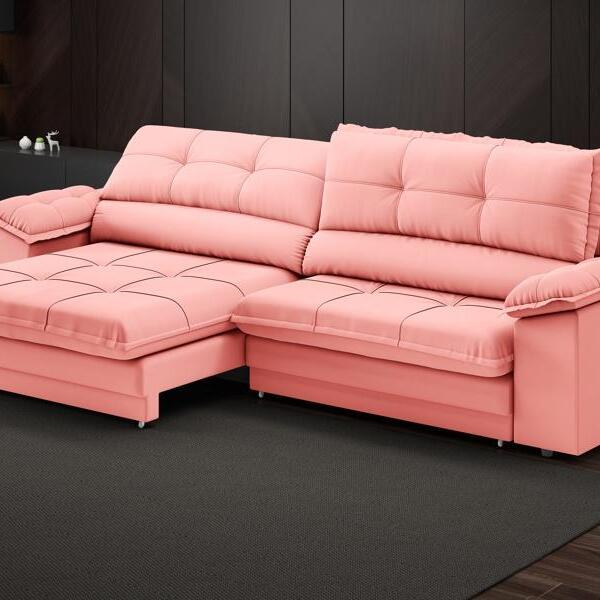 Sofá Com Carregador Usb Retrátil Reclinável Montreal 2,50m Ve