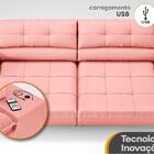 Sofá Com Carregador Usb Retrátil Reclinável Montreal 2,50m Ve